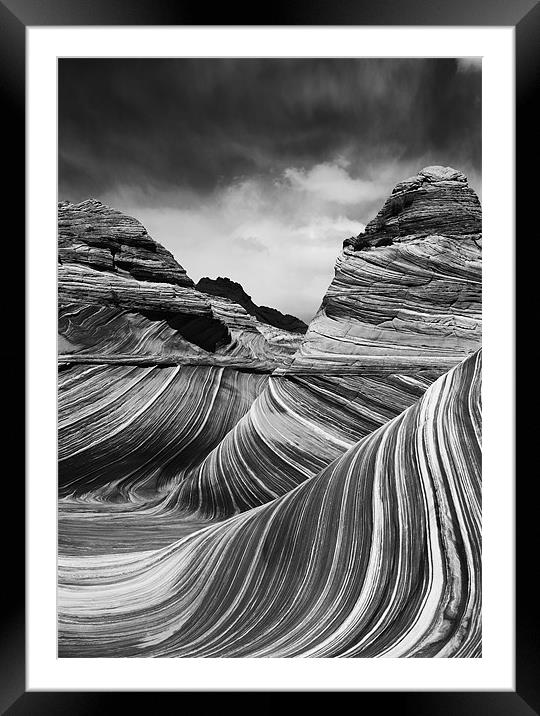 The Wave - Black & White 4 Framed Mounted Print by Sharpimage NET