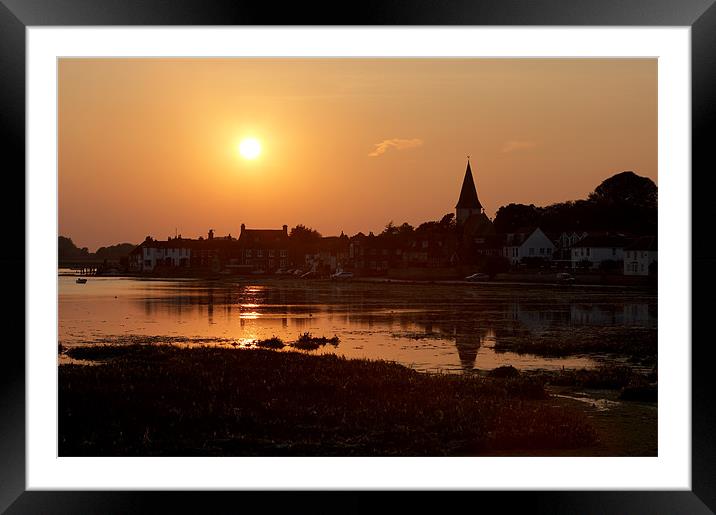 Bosham Sunset Framed Mounted Print by Sharpimage NET