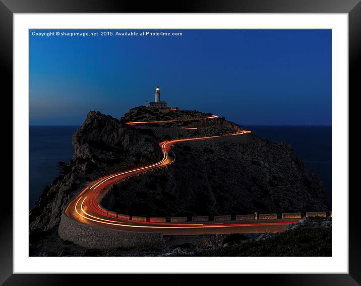 Cap de Formentor Lighthouse Framed Mounted Print by Sharpimage NET
