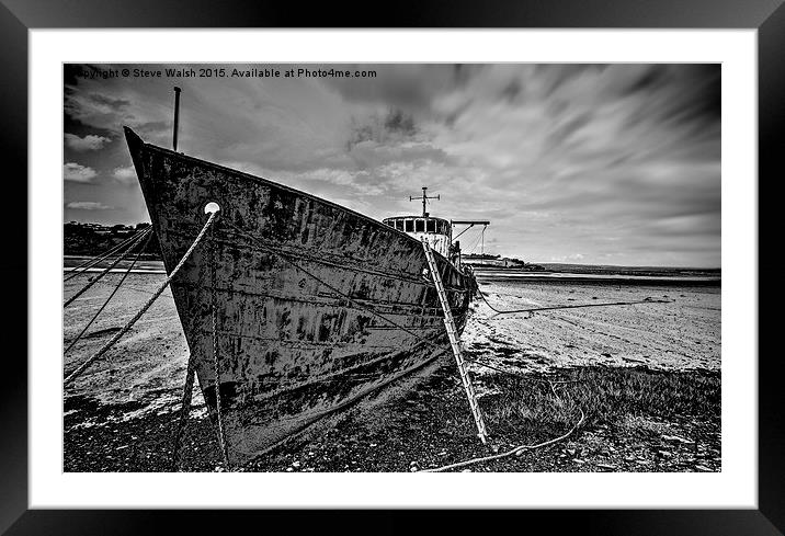  Abandoned trawler Framed Mounted Print by Steve Walsh