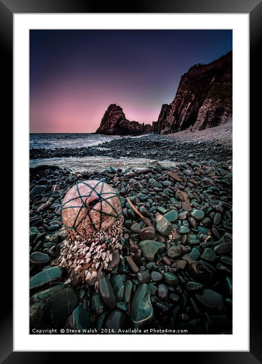 Beach buoy Framed Mounted Print by Steve Walsh