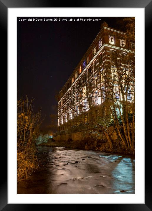  Eagley Mill. Framed Mounted Print by Dave Staton
