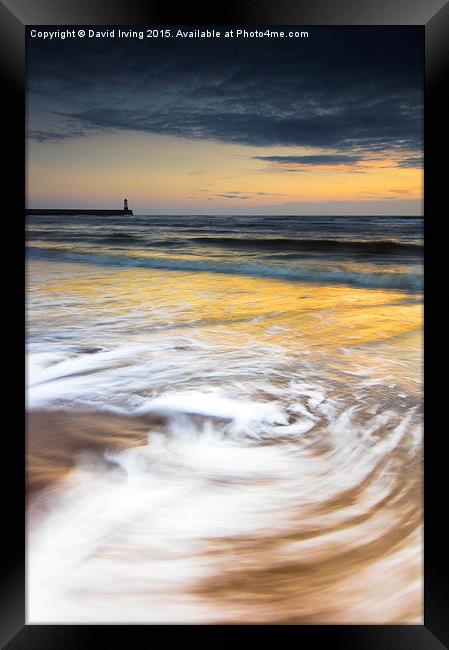  Sunrise on Spittal beach Framed Print by David Irving
