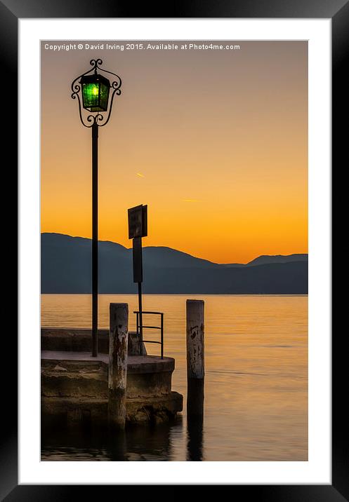 Sunrise Lake Garda Framed Mounted Print by David Irving