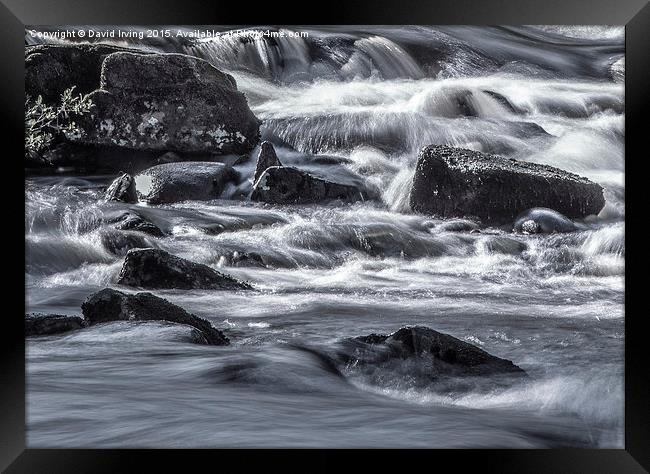  Sparkling waterfall Framed Print by David Irving