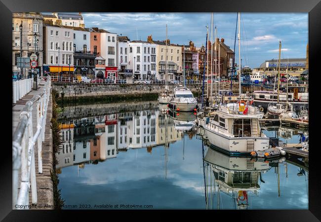 reflection in the water Framed Print by Alan Glicksman