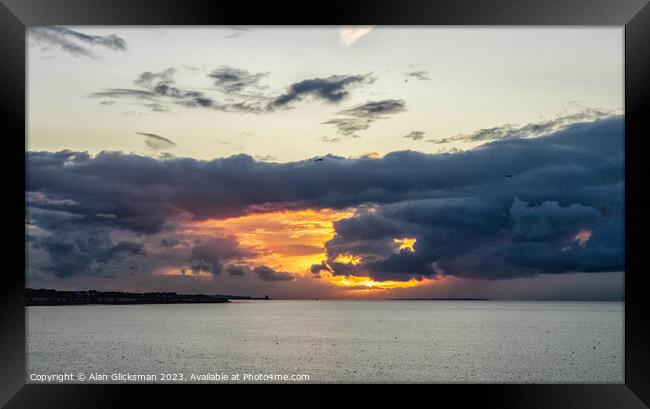 Sky cloud and sunset  Framed Print by Alan Glicksman