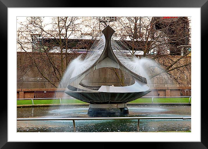 Fine water feature outside the front of St Thomas Framed Mounted Print by Alan Glicksman