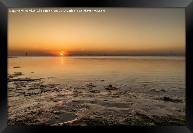 Palm bay sands as the sun gos down Framed Print by Alan Glicksman