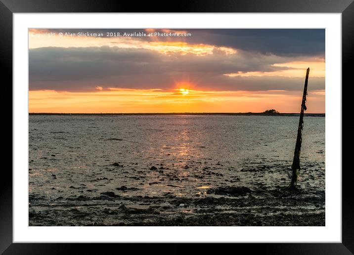 Looking out from Oare creek. Framed Mounted Print by Alan Glicksman