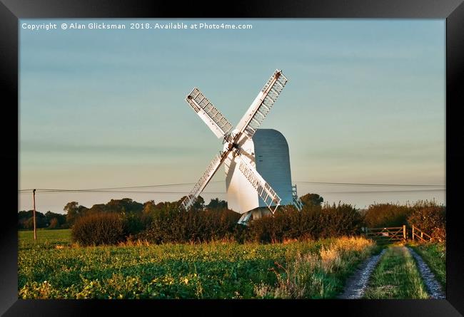 Chillenden Windmill in Kent Framed Print by Alan Glicksman