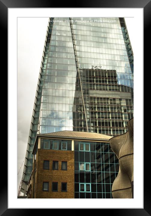 On the side of the Shard Framed Mounted Print by Alan Glicksman