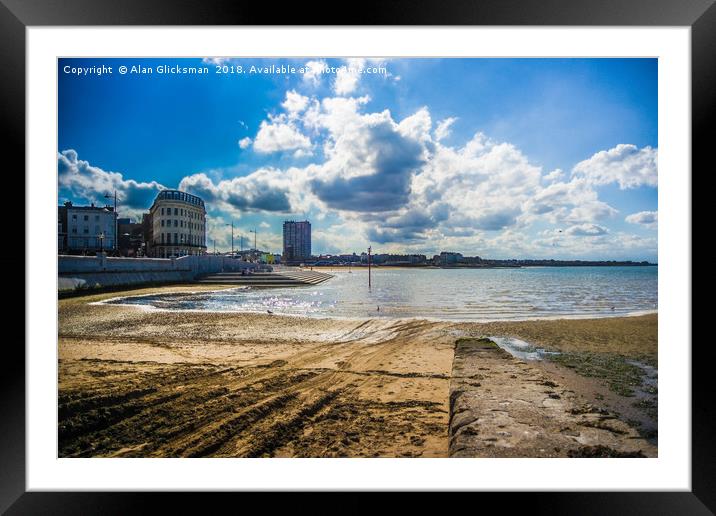 Slip Way by the harbour Framed Mounted Print by Alan Glicksman