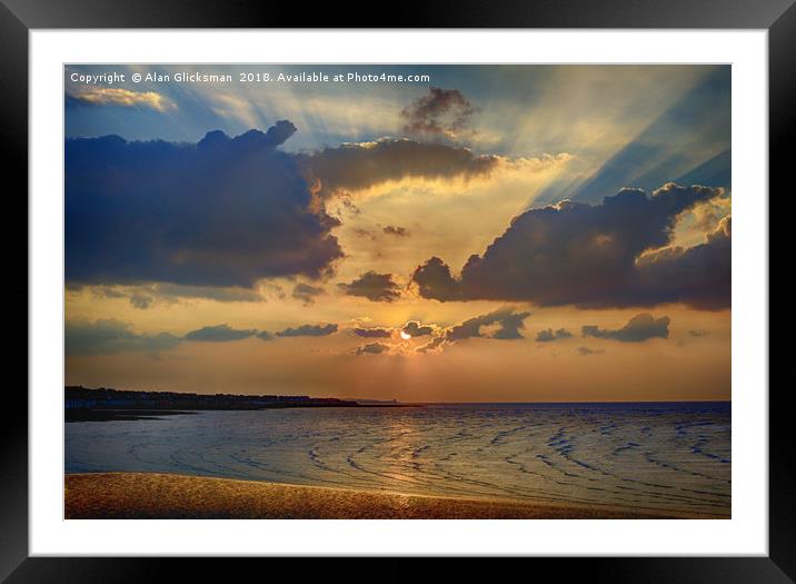 Light rays from behind the clouds Framed Mounted Print by Alan Glicksman
