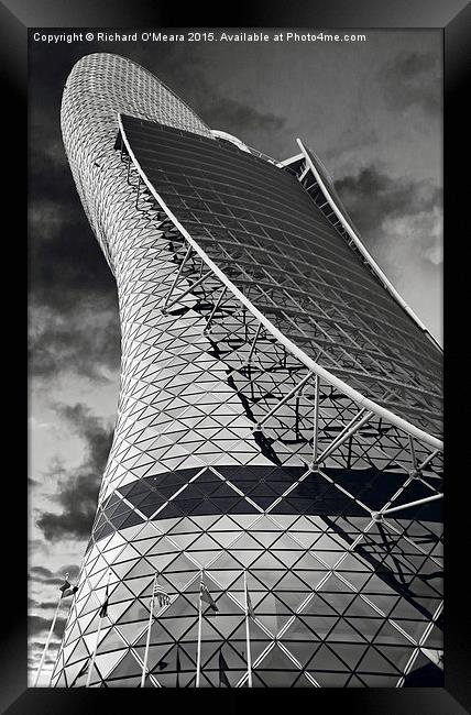 Hyatt Capital Gate Abu Dhabi Framed Print by Richard O'Meara