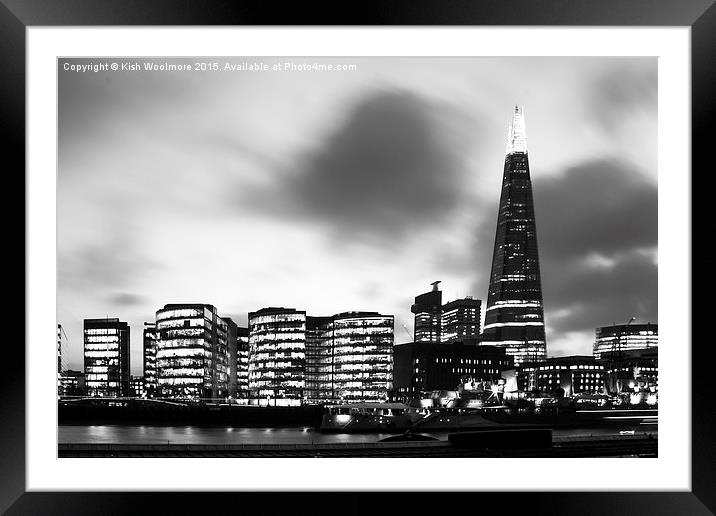  London Skyline Framed Mounted Print by Kish Woolmore