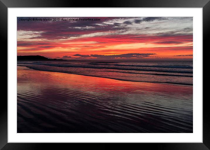 Red Shore  Framed Mounted Print by Andy Martin