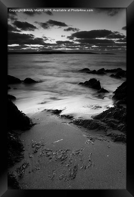  Moonlit tide on Yell Framed Print by Andy Martin