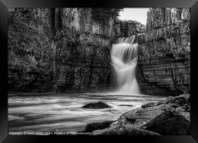 High Force Falls Framed Print by David Smith