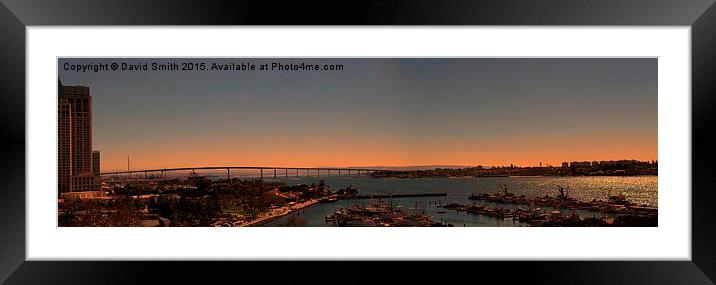  Dusk in the Bay Framed Mounted Print by David Smith