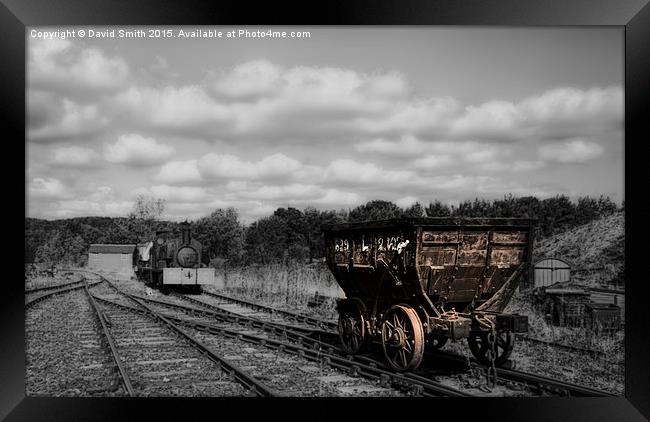  Mine Cart Framed Print by David Smith