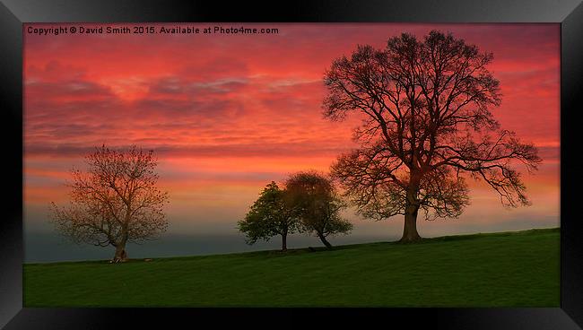 sunset in the Vale of Appleby  Framed Print by David Smith