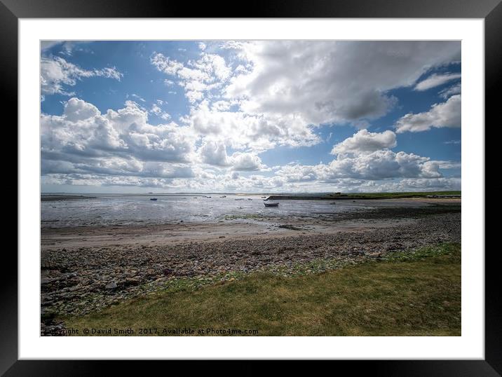 Holy Island Framed Mounted Print by David Smith