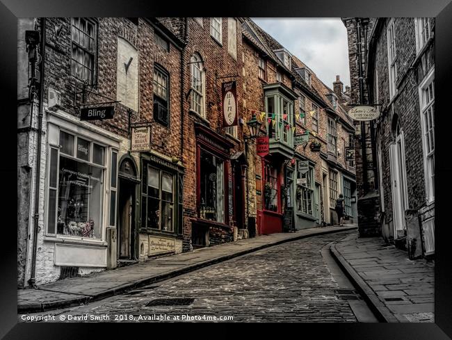 The Steep Hill Framed Print by David Smith