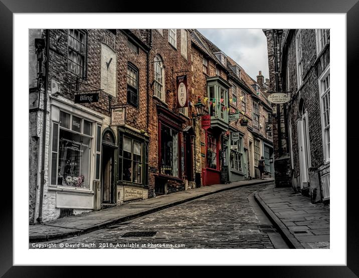The Steep Hill Framed Mounted Print by David Smith