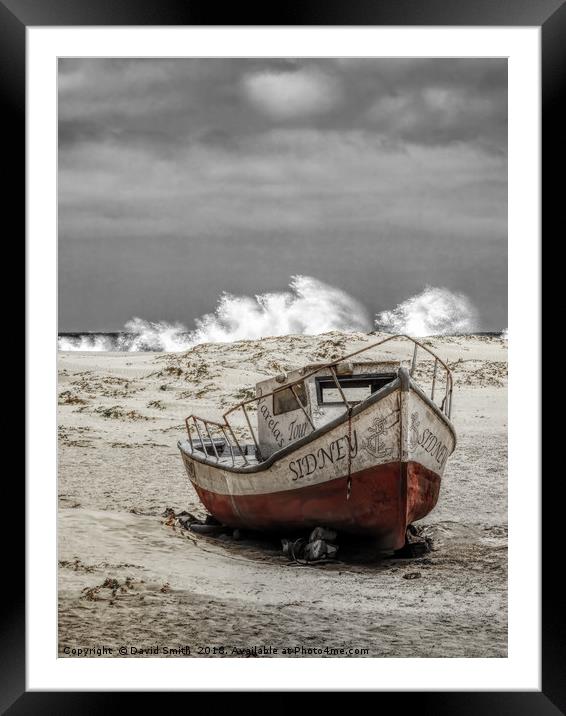 Beached Framed Mounted Print by David Smith
