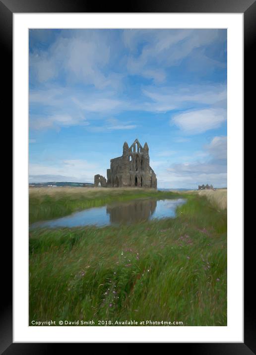 Whitby Abbey Framed Mounted Print by David Smith