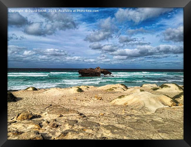 The Wreck Of The Santa Maria Framed Print by David Smith