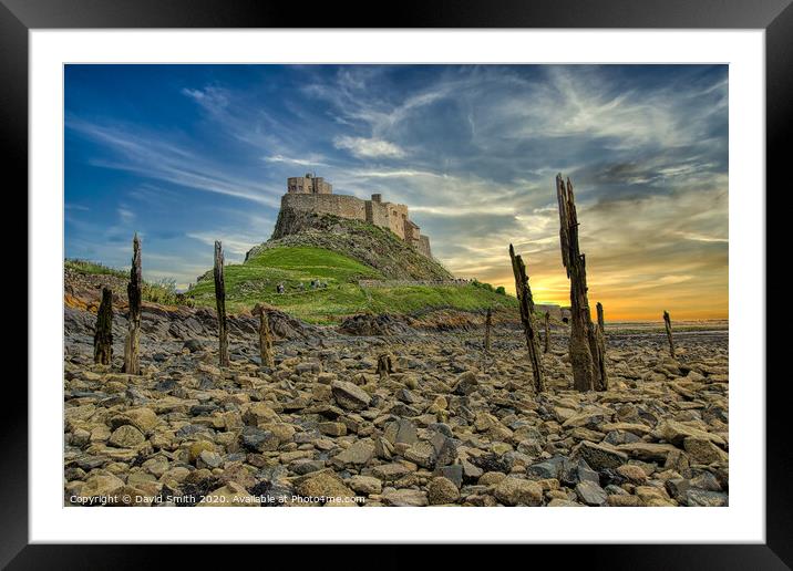 Lindisfarne Castle Framed Mounted Print by David Smith