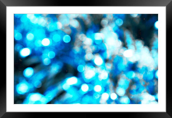  Blue Bokeh Framed Mounted Print by Andrew David Photography 
