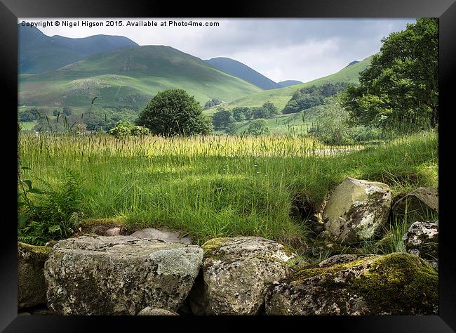  MOUNTANS AND LIGHT Framed Print by Nigel Higson
