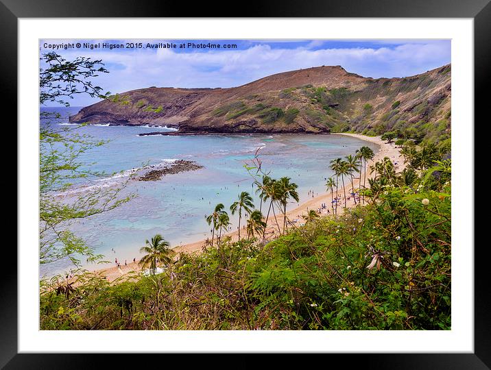  Beach, Hawaii Framed Mounted Print by Nigel Higson
