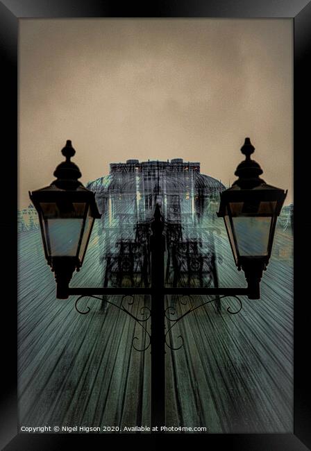 Cromer Pier abstract Framed Print by Nigel Higson