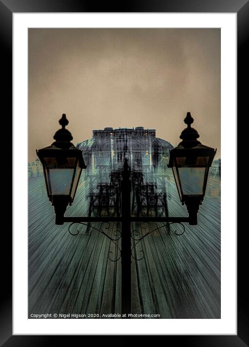 Cromer Pier abstract Framed Mounted Print by Nigel Higson