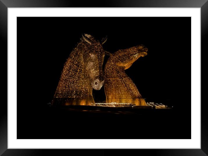 Majestic Kelpies Rise at Dusk Framed Mounted Print by Stephen Ward
