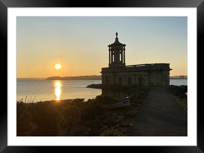 Heavenly Sunset at Normanton Church Framed Mounted Print by Stephen Ward