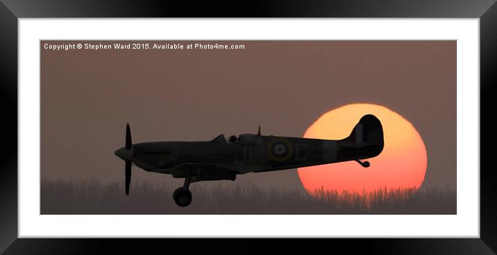  Sunset landing Framed Mounted Print by Stephen Ward
