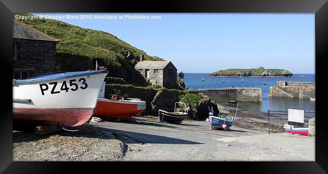  Cornish Cove Framed Print by Stephen Ward