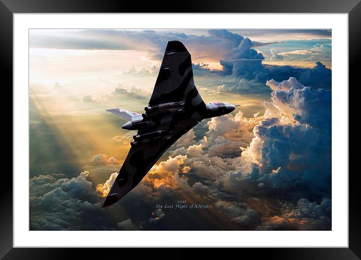  2015 The Last Flight of XH558 Framed Mounted Print by Stephen Ward