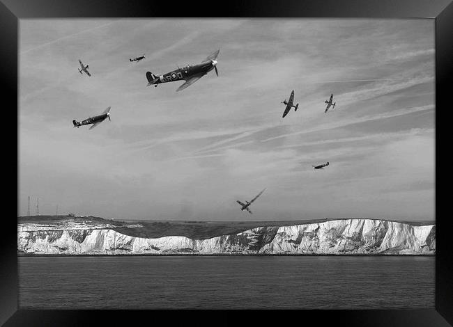  Dogfight over Dover Framed Print by Stephen Ward