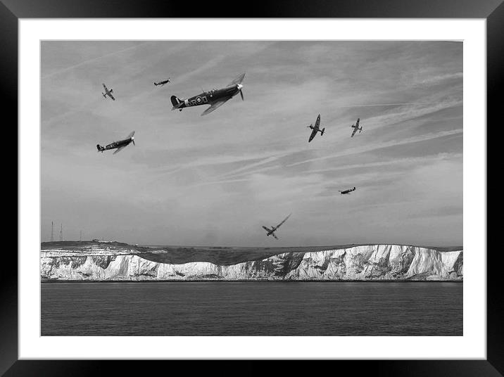  Dogfight over Dover Framed Mounted Print by Stephen Ward