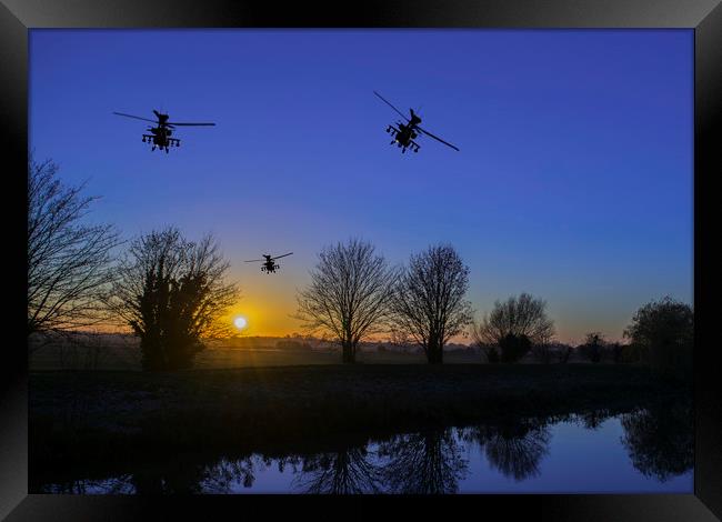 Apaches at Dusk Framed Print by Stephen Ward