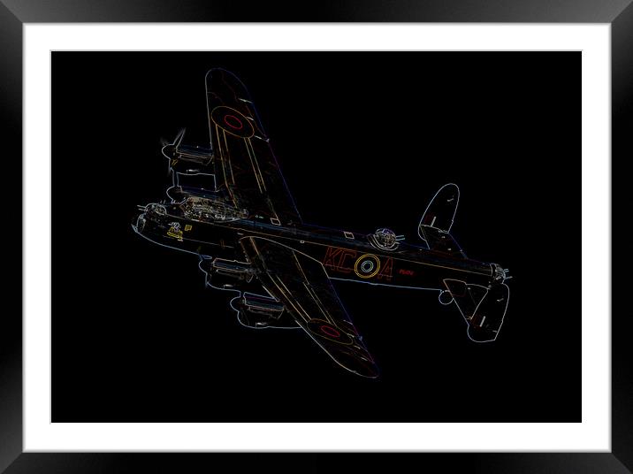 Neon Lancaster Framed Mounted Print by Stephen Ward