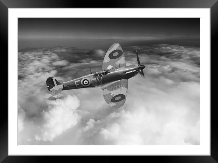 Into the heavens B&W Framed Mounted Print by Stephen Ward