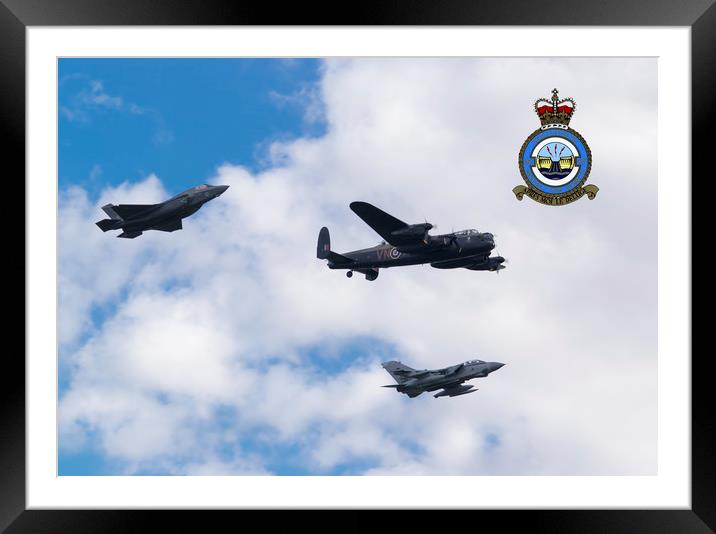617 Squadron, Past Present and Future Framed Mounted Print by Stephen Ward