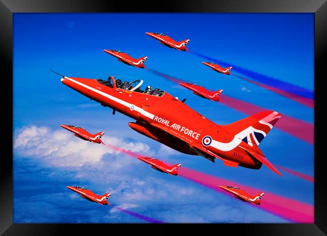 Red Arrows Framed Print by Stephen Ward